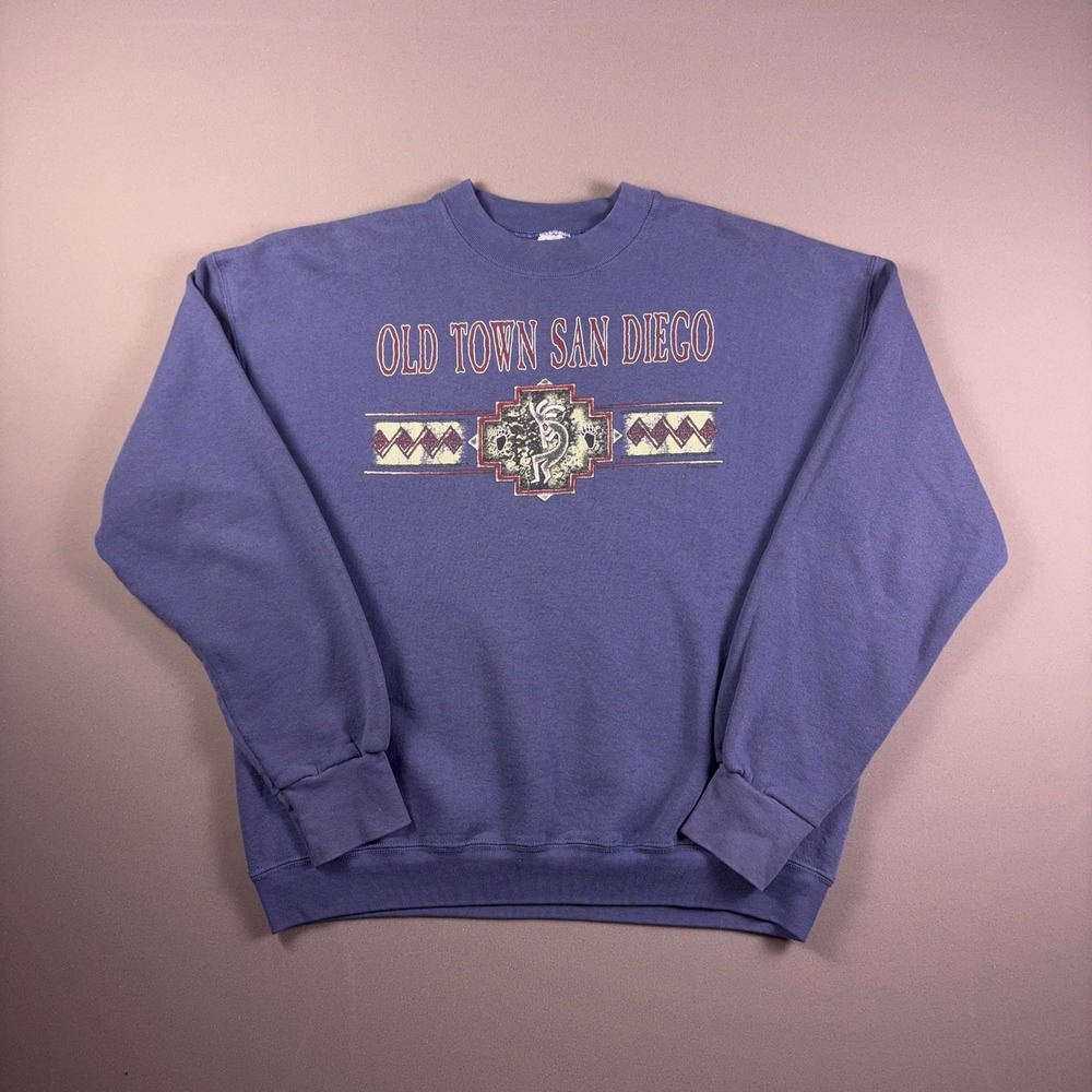Vintage 90s Old Town San Diego Kokopelli Sweatshirt Purple Crewneck XL 655